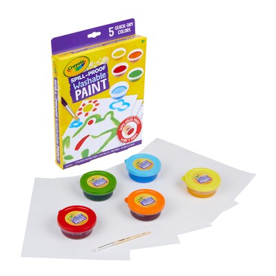 Crayola Spill-Proof Washable Paint Kit, Assorted Colors, 2 Kits/Bundle (BIN541092-2)