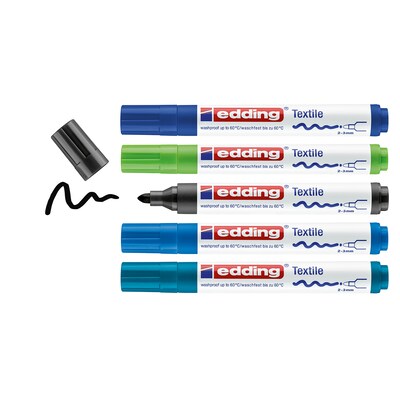 edding 4500 Water-Based Markers, Bullet Tip, 5/Set (EDD445005099)