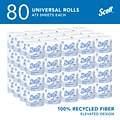 Scott Essential Recycled Toilet Paper, 2-ply, White, 473 Sheets/Roll, 80 Rolls/Case (13217)