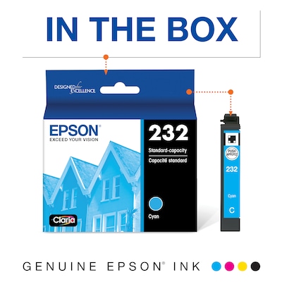 Epson 232 Cyan Standard Yield Ink Cartridge (T232220-S)