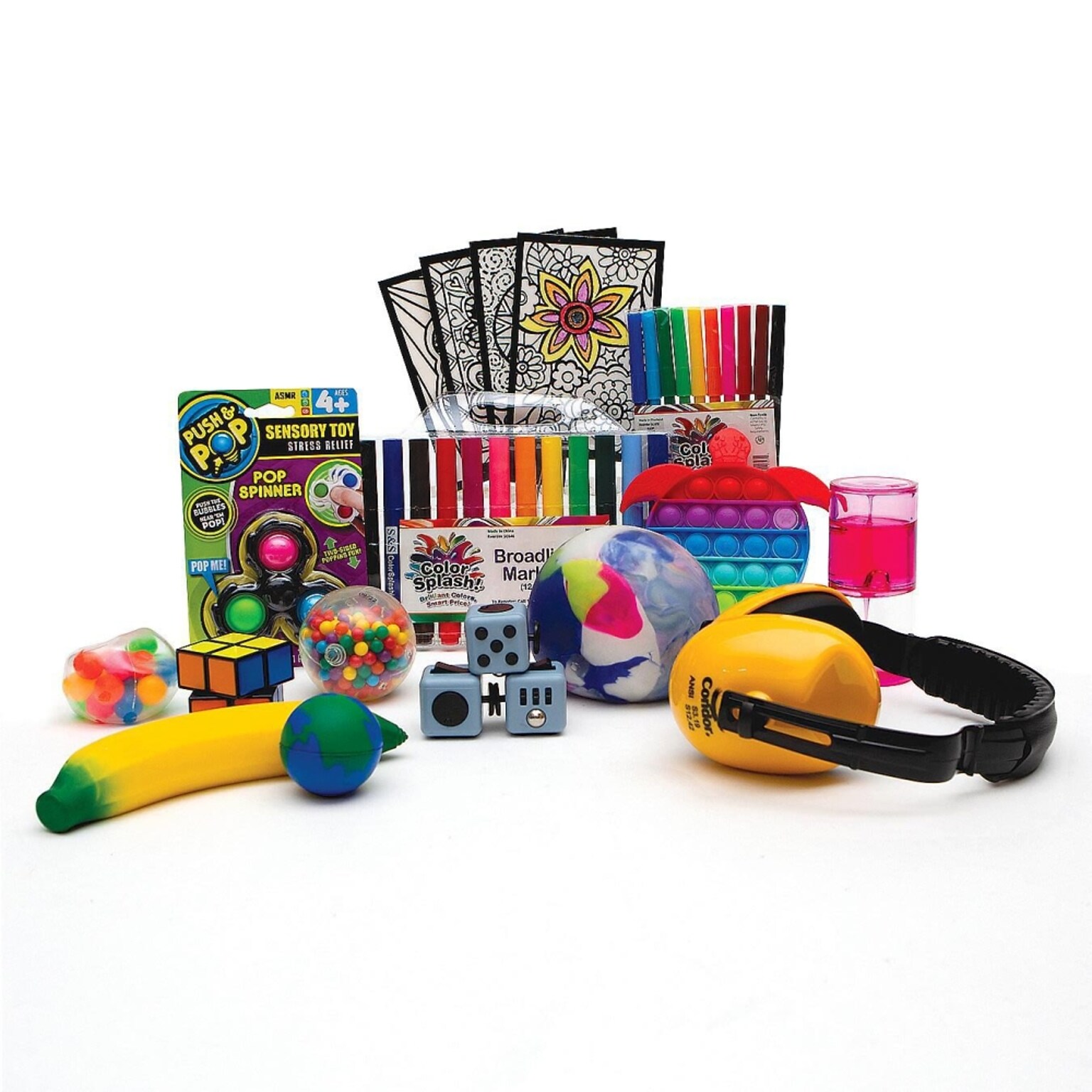 S&S Worldwide Calming Kit, Manipulative, Assorted Colors (20047)