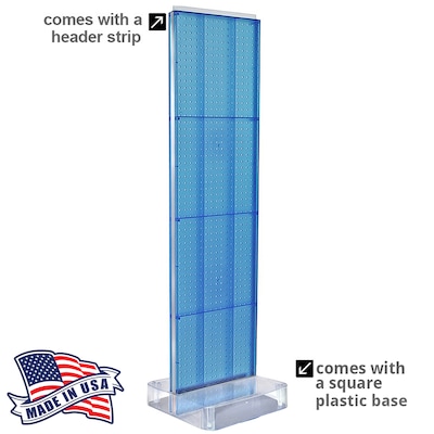 Azar Studio Base 60" x 17" Pegboard Floor Stand, Blue (700770-BLU-6C50)