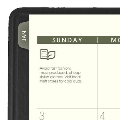 2027 AT-A-GLANCE Recycled 8.25" x 11" Weekly & Monthly Appointment Book Planner, Faux Leather Cover, Black (70-950G-05-27)