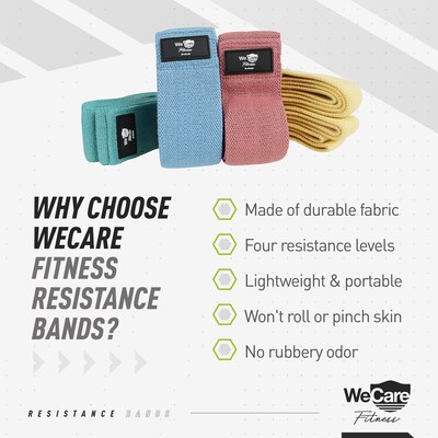 WeCare Fitness Full-Body Workout 4 Pk Resistance Bands (WFN100001)