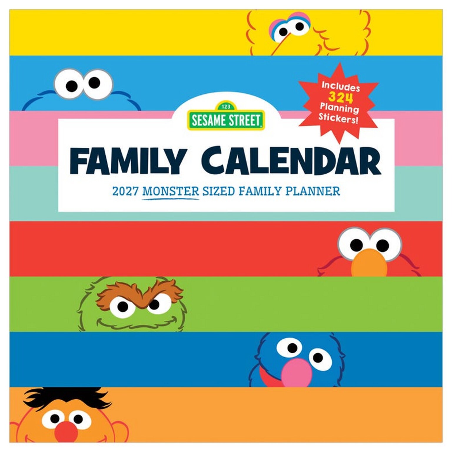 2027 TF Publishing Sesame Street Planning 12 x 12 Monthly Wall Calendar, Multicolored (27-1125)