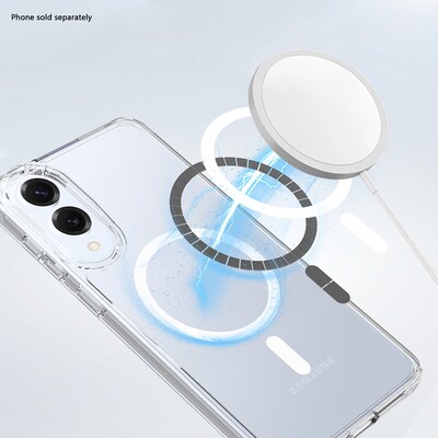 SaharaCase Venture Series MagSafe Wallet Case for Samsung Galaxy S25 Edge, Shock Absorbing, Clear/Scorpion Black (CP00840)