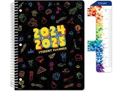 2024-2025 Global Printed Products Chalkboard Doodles 8.5 x 11 Academic Weekly & Monthly Student Pl