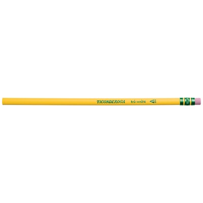 Ticonderoga Tri-Write Wooden Pencil, 2.2mm, #2 Soft Lead, Dozen (X13856X)