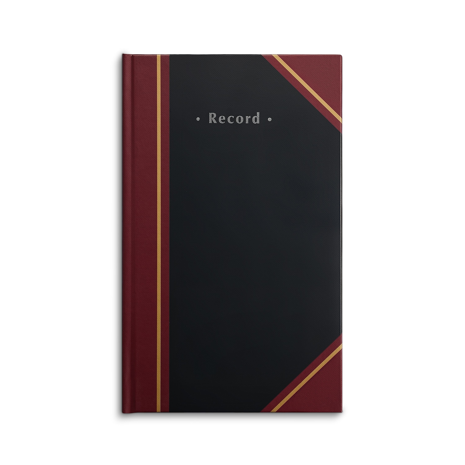 Staples Record Book, 7.25 x 11.75, Black/Burgundy (ST26513)