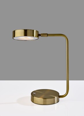 Adesso Amari LED Desk Lamp, 12"H, Antique Brass (2617-21)