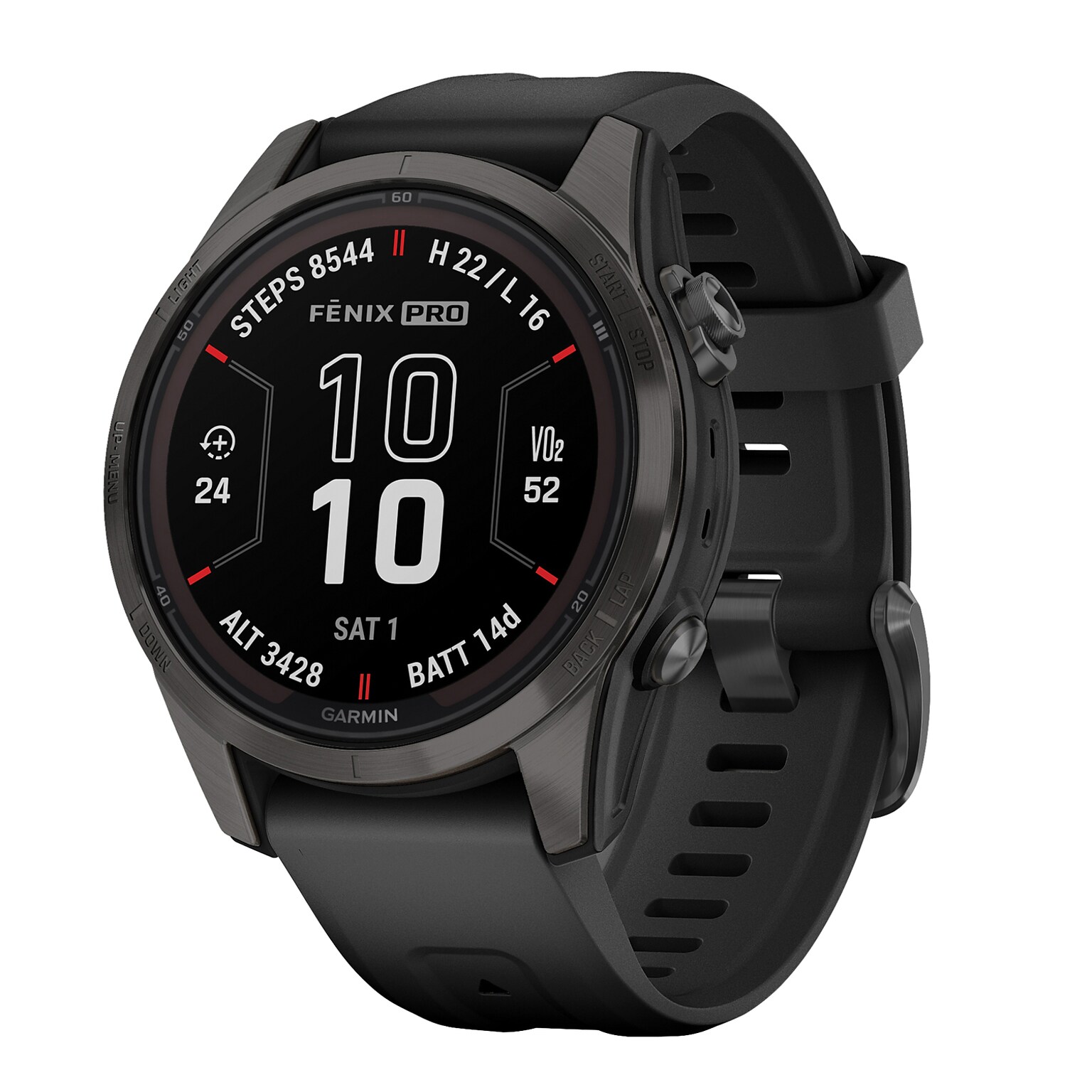 Garmin fenix 7S Pro Smart Watch, 42 mm, Carbon Gray & Black (GRM0277610)