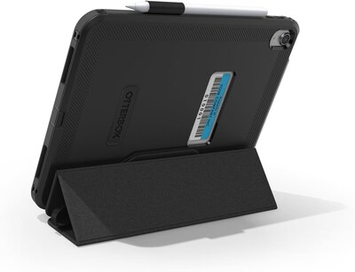 OtterBox Defender Polycarbonate/Silicone 10.2" Folio Case for iPad (10th Generation), Black (77-93758)