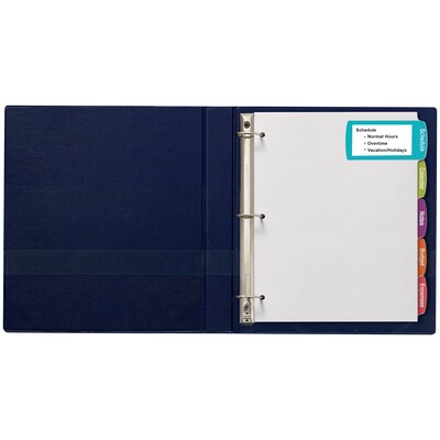 Avery Big Tab Printable Paper Dividers with Large White Labels, 5 Tabs, White, 20 Sets/Pack (14440)