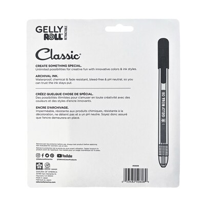 Sakura Gelly Roll Retractable Classic Gel Pens, Assorted Colors, 10/Pack (SAK50608)
