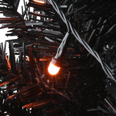 National Tree Company 4 ' Black Entrance Tree with String of Orange Lights (JI60-701-40)