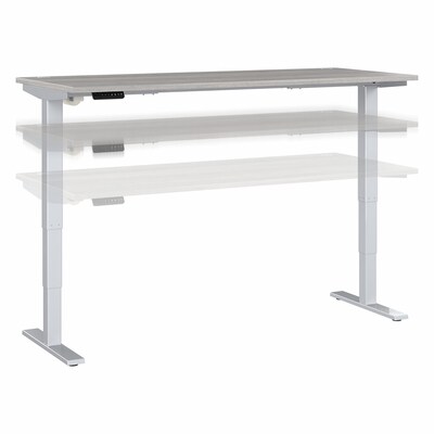 Bush Business Furniture Move 40 Series 72W Electric Height Adjustable Standing Desk, Platinum Gray/