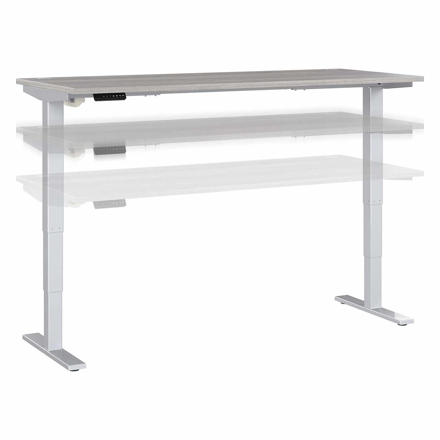 Bush Business Furniture Move 40 Series 28-48 Adjustable Standing Desk, Platinum Gray/Cool Gray Metallic (M4S7230PGSK)