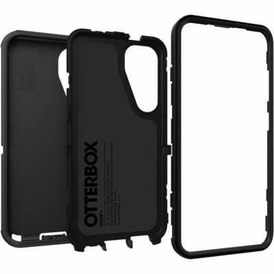 OtterBox Defender Series Pro Phone Case for Samsung Galaxy S25, Shock Absorbing, Black (77-97556)