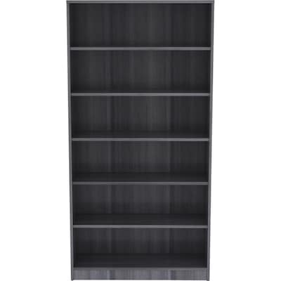 Lorell Laminate Bookcase, 36W x 12D x 72H, Weathered Charcoal (LLR69565)