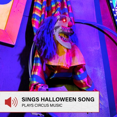 Haunted Hill Farm Animatronic Hanging Upside Down Clown (HHCLOWN-39HLSA)