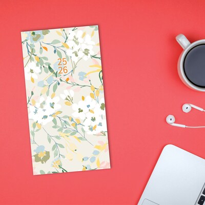 2025-2026 Willow Creek Feminine Floral 3.5" x 6.5" Calendar Year Yearly Planner, Paperboard Cover (46975)