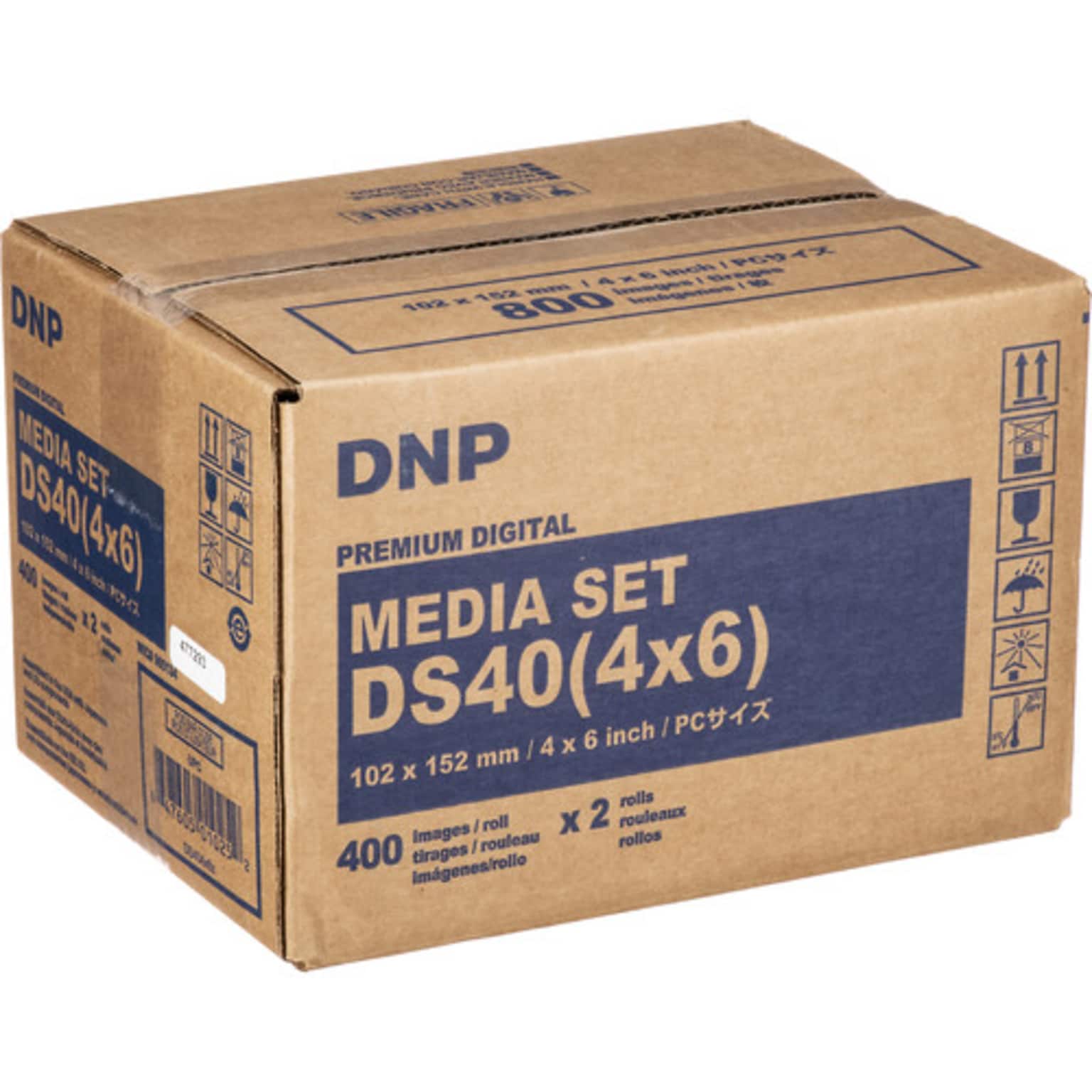 DNP 4 x 6 Print Pack for DS-40 Dye Sublimation Printer, 2/Pack (DS404X6)