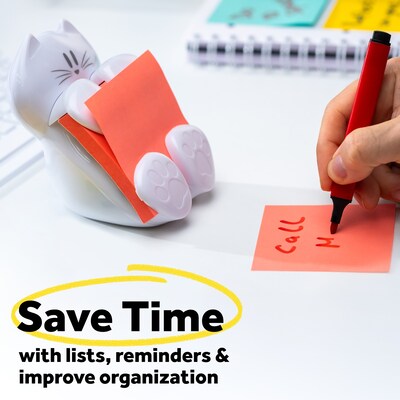Post-it Cat Pop-Up Dispenser for 3" x 3" Notes, White (CAT-330)