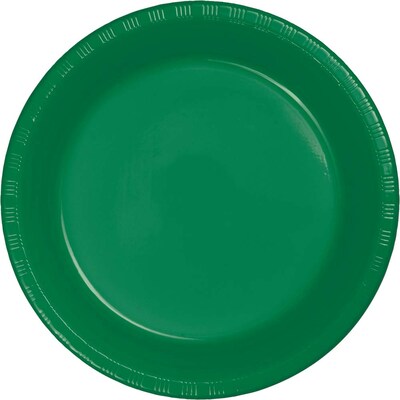 Creative Converting Touch of Color Plastic Banquet Plates, Emerald Green, 240/Carton (28112031)
