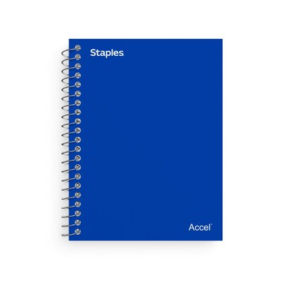 Staples Premium 1-Subject Notebook, 3.5 x 5.5, College Ruled, 200 Sheets, Blue (TR58289)