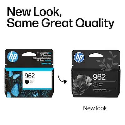 HP 962 Black Standard Yield Ink Cartridge, Prints Up to 1,000 Pages (3HZ99AN#140)