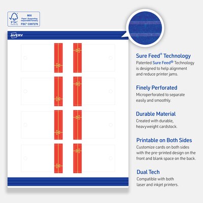 Avery  3" Blank Price & Merchandise Tags, White, 80/Carton (S00-FG3-PRMWT10)
