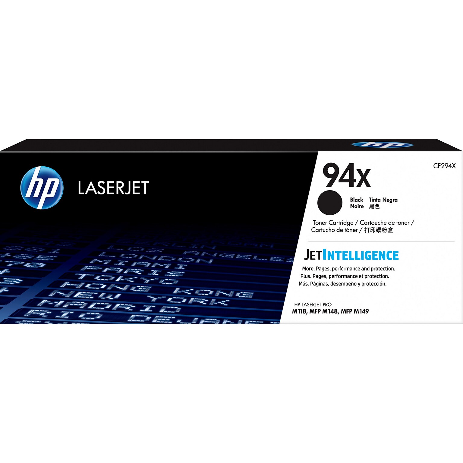 HP 94X Black High Yield Toner Cartridge, Prints Up to 2,800 Pages (CF294X)