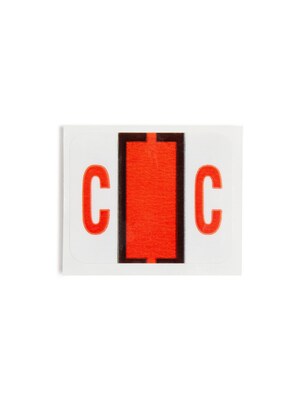 Smead BCCR Color Coded Alphabetic Labels, C, Dark Orange, 500/Roll (67073)
