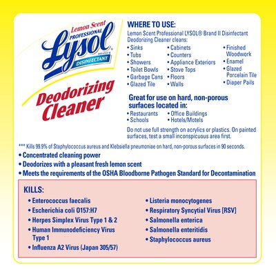 Lysol Professional No Rinse Sanitizer, 1 Gallon (3624174389)