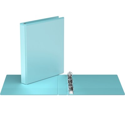 Davis Group, 1, 8.5 x 11, Round Ring View Binder, Pastel Color, Aqua, 6/Pack (7411-12-06)