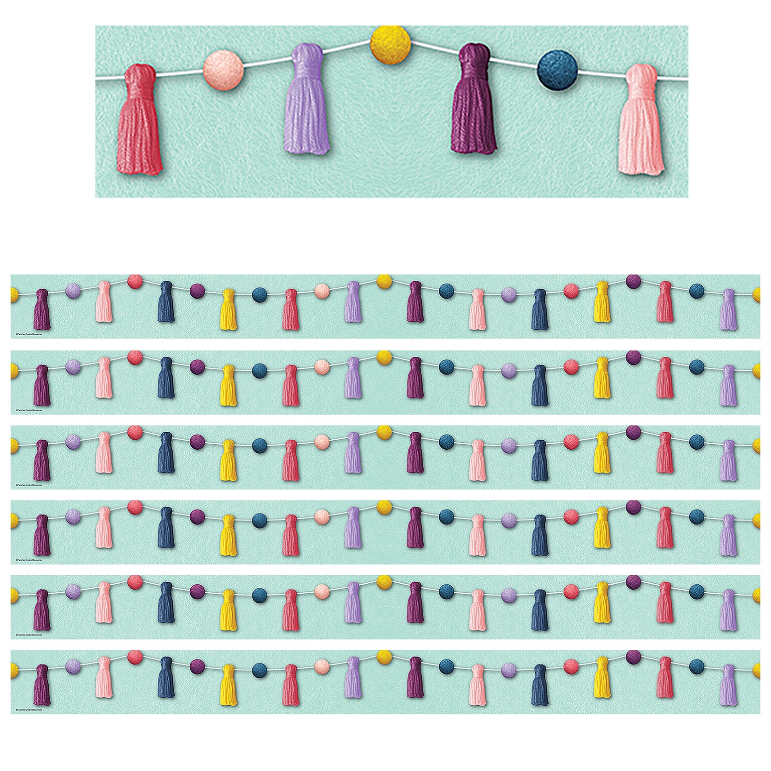 Teacher Created Resources Oh Happy Day Straight Border Trim, 35 ft., 6 Packs/Bundle (TCR9086-6)