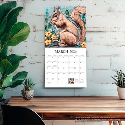 2026 BrownTrout Barnyard Friends 12" x 12" Monthly Wall Calendar (9781773728636)