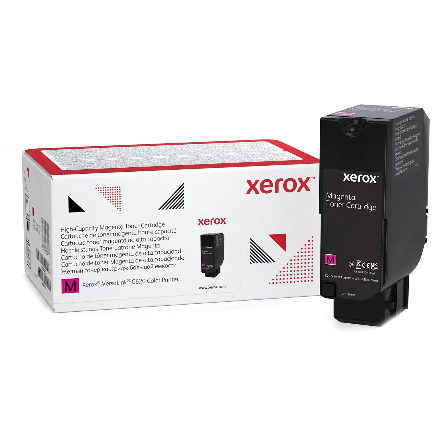 Xerox 006R04626 Magenta High Capacity Toner Cartridge, Page Yield Per Cartridge Up to 12,000 Pages