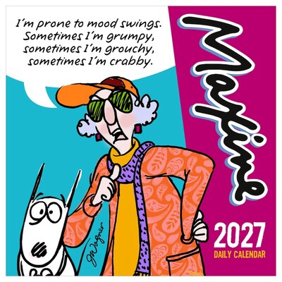 2027 TF Publishing Maxine Daily 5.25" x 5.25" Daily Day-to-Day Calendar, Multicolored (27-3014)