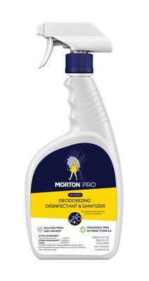 Morton Pro Nontoxic Deodorizing Disinfectant & Sanitizer, 32 oz. Spray Bottle, 2/Pack (LM32DD2PK)