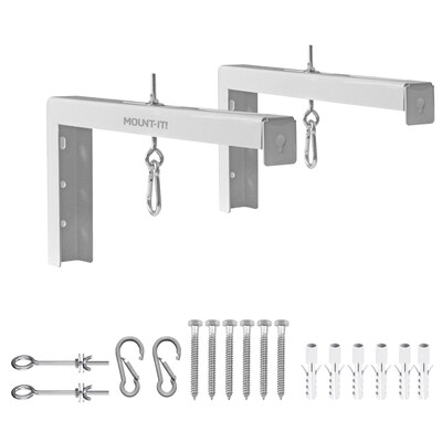 Mount-It! 12" Universal Projector Screen Mount Universal Projector Wall/Ceiling Mount, 2/Pack, White (MI-631WHT)