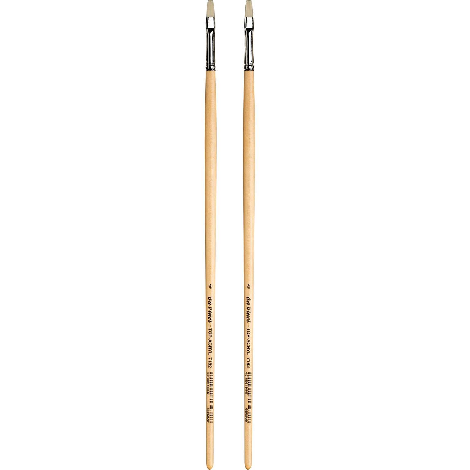 da Vinci TOP-ACRYL Oil and Acrylic Synthetic Bristle, Flat Brush, 2/Bundle (DVXVA71824-2)