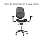 Staples Essentials 5-80M Ergonomic Fabric/Mesh Swivel Task Chair, Black (UN60991)