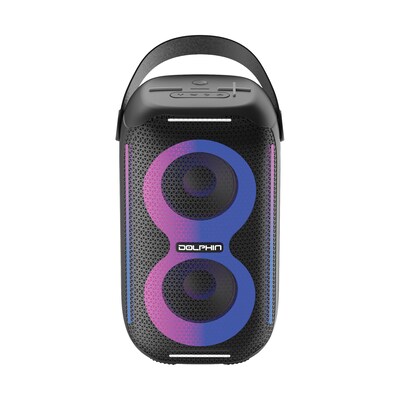 Dolphin Audio Wireless Bluetooth Party Speaker, Waterproof, Black (S-20)