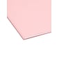 Smead Reinforced Top Tab Colored File Folders, Letter, Pink, 100/Box (12634)