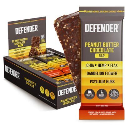 Defender Gluten Free Peanut Butter Chocolate Nutrition Bar, 1.55 oz., 12 Bars/Box (E0044DB01PB)