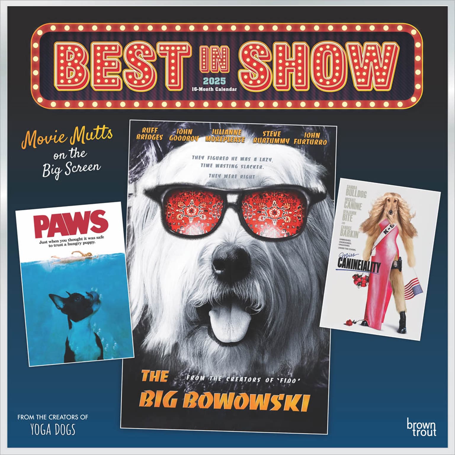 2025 BrownTrout Best in Show 12 x 12 Monthly Wall Calendar (9781975481452)