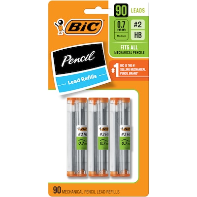 BIC Mechanical Pencil Refills, 0.7mm, #2, 90/Pack (L730RP3-BLK)