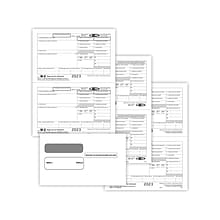 ComplyRight W-2 5-Part Tax Form Set with Envelopes/Recipient Copy Only, 2-Up, 50/Pack (5648E)