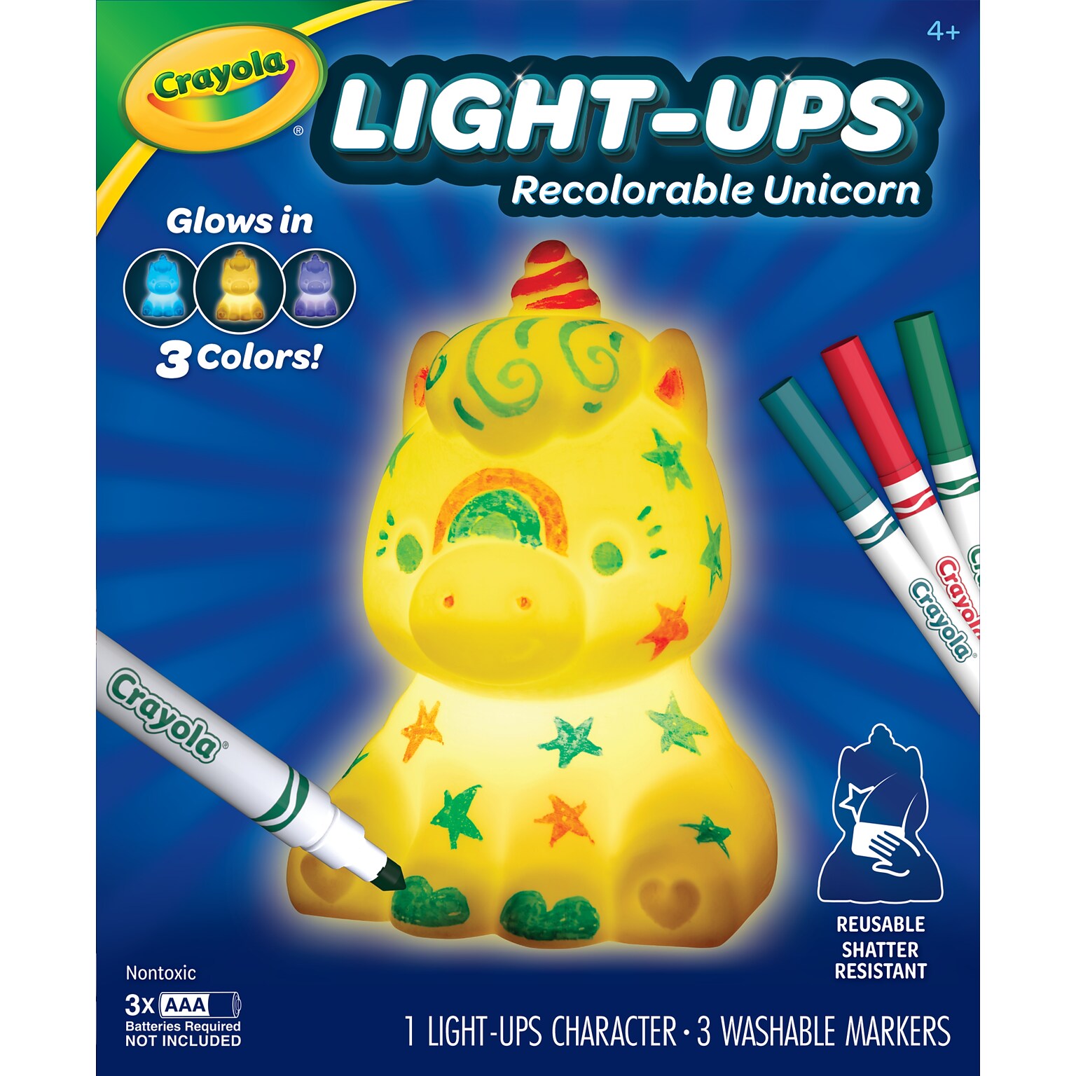Crayola Unicorn Light Ups, 4 Pieces/Pack (74-7633)